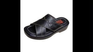 Dép Nam Quai Ngang HA NAM Da Bò Thật Đế Cao Dành Cho Người Thấp DN2052