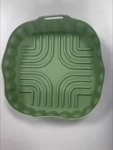 Silicone Baking Tray Reusable Air Fryer Accessories Air Fryer Paper With Handle Dulang Pembakar Silikon