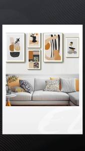 Nordic Minimalist Geometric Abstract Wall Art for Living Room Hotel Apartment