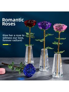 FENGHONGTAO | Crystal Rose Decorative Art 1pc