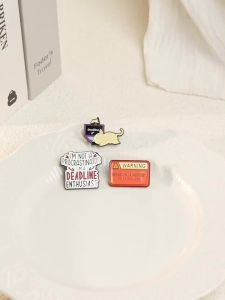 IM NOT A PROCRASTINATOR IM A DEADLINE ENTHUSIAST Fun enamel badges expressing ones own little emotions popular accessories.