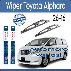 Automorovariasi - Wiper Blade Depan Bosch Ukuran 26-16 Toyota Alphard Sepasang