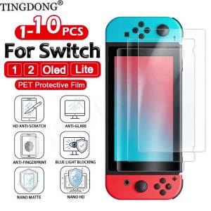 1-10PCS Plastic Protector Film For Switch 2/Switch OLED/Switch Lite Soft PET Film Full Coverage Console Screen Protective Film