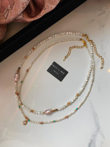 Dây Chuyền Ngọc Trai Retro Baroque Natural Mother-of-Pearl Cho Phụ Nữ Dây Chuyền Cổ Cao Cấp Dây Chuyền Cổ Đính Đá Quý Sang Trọng