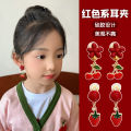 Red Star Shaped Ear Cuff for Girls Children's Cartoon Headwear Cute Ear Decoration Pain Free Girl's Fashion Accessory. 
