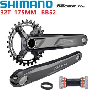 Shimano Deore FC M5100 1x11 Speed 2x11 Speed Mountain Bike Bicycle Crankset Aluminum Alloy MTB Arm Crank 170/175MM 32T With SM-BB52