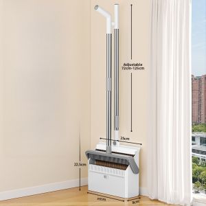 Foldable Broom And Dustpan Set Hair Free Household Cleaning Tools Durable PP Stainless Steel for Whole House Cleaning