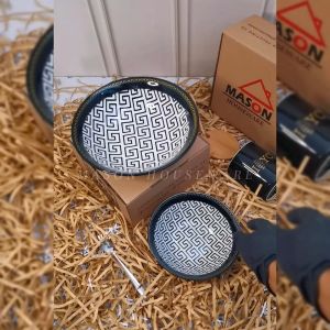 MANGKUK KERAMIK / MANGKUK SUP / MANGKUK SAJI SERBAGUNA LABIRINTO MOTIVE 7\" 9\"