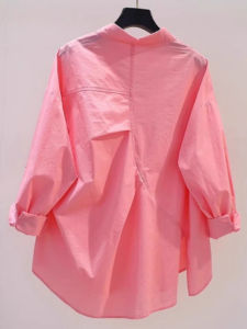 Fashionable Pink Shirt Womens Premium Style Spring 2025 New Arrival Versatile Beautiful Top for All Body Types Long Sleeve