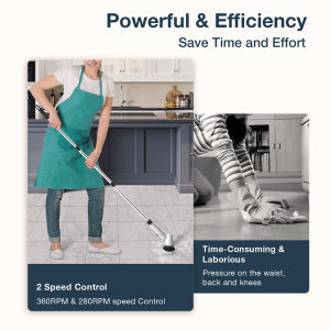 Keromee Cordless Electric Spin Scrubber: A Compact & Waterproof Portable Cleaning Tool