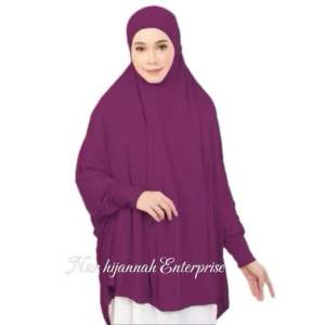 Telekung  Travel Bertangan Telekung umrah dan haji Berpocket zip