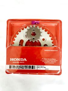 Gear Gir Rantai Roda 1 Set Honda Supra Fit New - Revo 100 Kode 06401-KTL-700