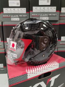 KYT GALAXY FLAT R BLACK METALIC (ORIGINAL)