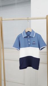 Áo thun Polo bé trai gái CAN 3 màu. Phối 3 màu siêu Cưng. Chất vải Cotton kháng khuẩn chống nhăn thoáng mát. NEWBETTY