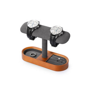 Oirlv Wooden Jewelry Organizer Watch Display Stand Necklace Bracelet Rings Storage Rack Jewelry T-bar Holder Showcase Props
