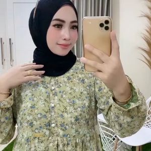 (BISA COD) GAMIS TERBARU KANCING MUTIARA