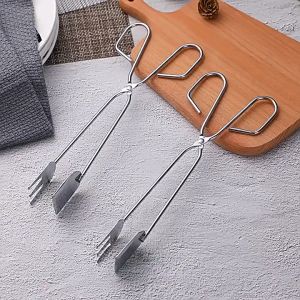 READY STOCK🌶️Scissors Sharp Frying Grilled Food Clip BBQ Tools Tongs Outdoor Cooking Gadget alatan dapur