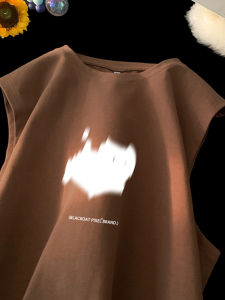 INS Trendy Handsome Cotton Sleeveless T-shirt Mens Summer American Hiphop High Street Sports Fitness Tank-Top Waistcoat