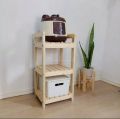 Rak dispenser | Rak rice cooker | Rak magicom | Rak kayu susun serbaguna. 