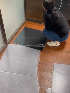 【IPX7 waterproof】50/30/20PCS Marble Vinyl Floor Stickers 60X60/45X45CM Self Adhesive PVC Wear Mat Home Marble Wood Texture Waterproof Floor Decoration