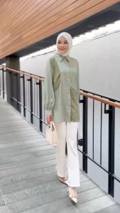 Fashion Muslim Terbaru: Tunic Atasan Lengan Panjang Busui Friendly Oxaa Tunic by MDLY