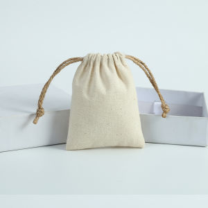 10-Pack Cotton Burlap Drawstring Gift Bags Jute Jewelry Packaging Pouches for Wedding Christmas Party Candy Present Organizer