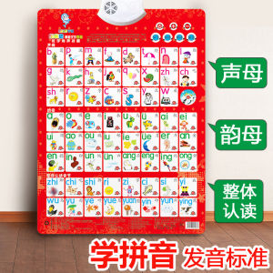 Big Picture Book Audio Preschool Wall Chart Beginner Practice Puzzle Children Chinese Character Sound Pinyin Alphabet