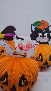 LAMPION GANTUNG LIPAT SET ISI 3 DEKORASI HALLOWEEN HIASAN PESTA SET LABU HALLOWEEN