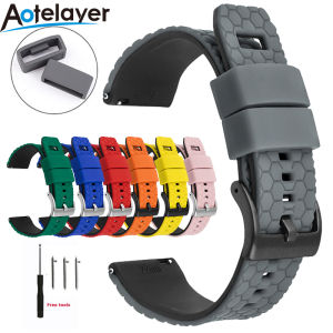 Aotelayer 20mm 22mm Silicone Strap Men Women Quick Release Waterproof Sport Watch Band for Huawei GT 2/2e/3 Samsung Galaxy Watch 4 Gear S3