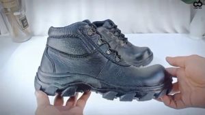 NEFF / Sepatu safety boot kulit asli / Pelindung besi ujung kaki / Sepatu keselamatan kerja NFC 106