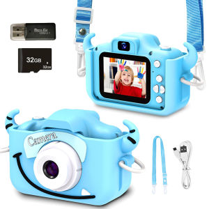 Kids Mini Camera Toys 2 inch Screen HD Cartoon Kids Digital Camera SLR Camera Cute Toy For Children Birthday Christmas Gifts