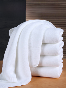 ผ้าขนหนูเช็ดหน้าแบบหนาสีขาวผ้าฝ้ายแท้สำหรับโรงแรม ร้านเสริมสวย คลินิกนวดเท้า ศูนย์บริการอาบน้ำ