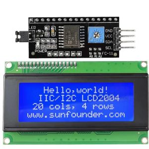 Others | LCD2004 2004 LCD Module Blue/Green/White Screen 20X4 Character LCD Display IIC I2C Serial Interface Adapter Module for Arduino