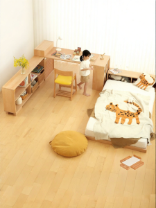 faroro | Multifunctional Tatami Storage Bed Full Solid Wood