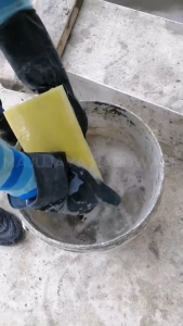 Yellow Sponge Scrub Trowel 220x125x30mm with Handle for Plaster Cement Tile Mosaic Grout Cleaning DIY Span Simen Tool