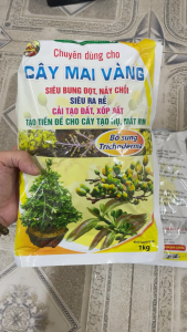Phân Bón Hữu Cơ Chuyên Mai Vàng CUỐC VÀNG 1kg - Siêu Bung Đọt Nẩy Chồi Tăng Nụ Mắt Kim Bổ Sung Trichoderma Cải Tạo Đất