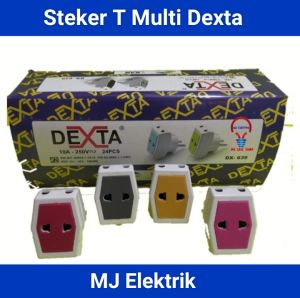 Steker T multi Warna / Colokan Sambungan T multi AMASCO / DEXTA DX - 639 MURAH MJ ELEKTRIC