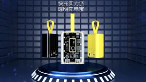 🔥SG Ready Stock🔥20000mah Powerbank Built-in 3 Cables Transparent Cover Fast Charge Power Bank Dual USB Full Capacity Mini Power Bank Mini Power Bank