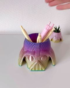 SLYCELAB Knitted Darth Vader Pen Holder & Planter 3D Printed Multifunctional Desk Decor Star Wars
