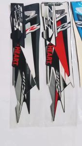 STIKER STRIPING & LIS BODY SUPRA X 125 SATU HATI 2013 BIRU HITAM STANDAR