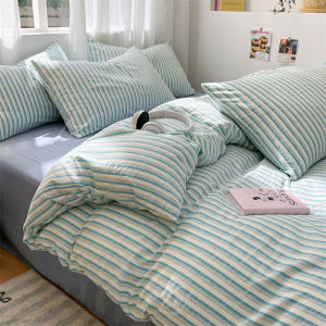 Popular Stripe Style Duvet Cover Set - Bedding Set Twin Full Single Double Breathable Skin-Friendly1 Duvet Cover 2 Pillowcases