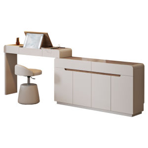 YANGYING | Space-Saving Corner Real Wood Vanity Table
