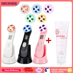 DECINIEE Facial Skin Care RF EMS Rejuvenation RF Radio Frequency Device LED Photon Light Therapy Beauty Anti Aging Face Lifting Tighten With Gel