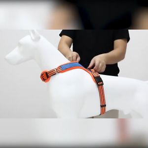 Pet Harness Breeze Breast Harness Mesh Traction Reflective Explosion-proof Dog Harness Night Reflective Outdoor Adjustable Breathable Puppy Harness