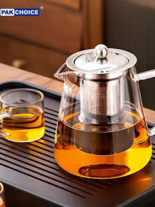 PAKCHOICE | Single Person Glass Tea Set with Separated Tea Cup