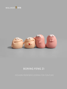 Cure Boredom with Big-Mouth Monster Clay Figurine Stress Relief Desktop Decorations Creative Resin Cartoon Style Office Decor