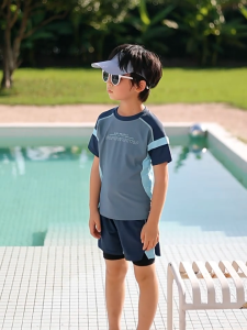 Bộ Đồ Bơi Trẻ Em YLIKE Cộc Tay Quần 2 Lớp Đồ Bơi Cho Bé Trai Quần Áo Bơi Cho Bé Trai