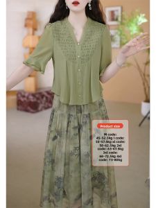 GUBODUO | Elegant Mid Sleeve Premium Womens Dress New Style Floral Faux Two-Piece