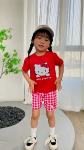 Magic Selection 2-Piece Summer Set for Baby Girls – Fashionable & Cute Cartoon Kuromi Baby Suit (Ages 2-10)
