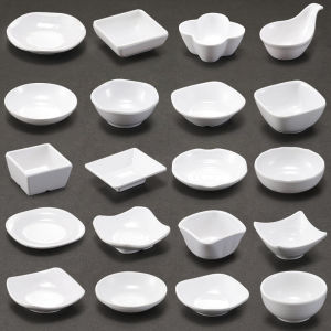 Melamine Sauce Dish 10 PCs Imitation Porcelain Commercial Plastic Saucer Side Dish Seasoning Sauce Dipping Sauce Dish Soy Sauce Vinegar Dish